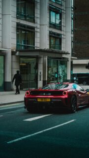 Stunning Red Ferrari 488 Pista Street Performance Mobile Wallpaper