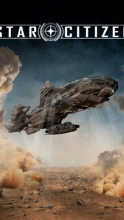 Star Citizen Cinematic Spaceship Battle Mobile Wallpaper – High-Quality Gaming Background