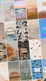 Aesthetic Vision Board and Success Mindset Manifestation Wallpaper