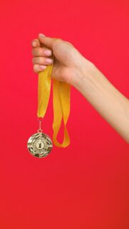 Gold Medal Success and Victory Mindset Manifestation Wallpaper