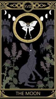 The Moon Tarot Card Aesthetic Spiritual Wallpaper