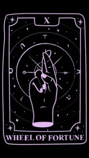 Wheel of Fortune Tarot Card Aesthetic Spiritual Phone Wallpaper