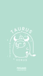 Cute Taurus Zodiac Sign Venus Ruling Planet Minimalist Phone Wallpaper