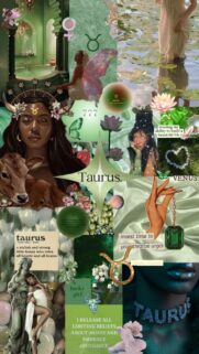 Aesthetic Taurus Zodiac Manifestation and Astrology Phone Wallpaper
