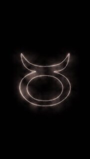 Minimalist Glowing Taurus Zodiac Sign Aesthetic Phone Wallpaper
