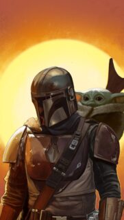 The Mandalorian and Grogu 4K Mobile Wallpaper | High-Quality Star Wars Background