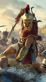 Epic The Odyssey Wallpaper: Odysseus Sailing the Stormy Aegean Sea for Mobile