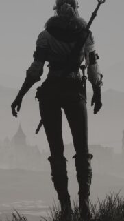 The Witcher 4K Mobile Wallpaper: Geralt of Rivia Dark Fantasy Art