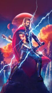 Epic Thor God of Thunder 4K Mobile Wallpaper – Cinematic Asgardian Art