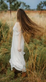 Virgo Earth Energy Woman in Nature Spiritual Mobile Wallpaper