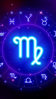 Virgo Zodiac Sign Neon Glow Earth Element Astrology Wallpaper