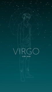 Minimalist Virgo Zodiac Constellation Aesthetic Phone Wallpaper