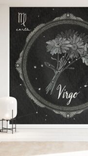 Virgo Zodiac Constellation and Earth Element Aesthetic Art Wallpaper