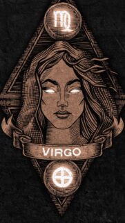 Mystical Virgo Zodiac Sign Art Aesthetic Phone Wallpaper