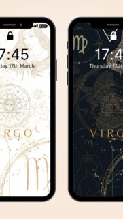 Elegant Virgo Zodiac Aesthetic: Earth Sign Astrology Phone Wallpaper