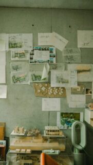 Architectural Vision Board Aesthetic for Manifesting Your Dream Life Wallpaper