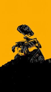 Wall-E High-Quality 4K Mobile Wallpaper: Minimalist Cinematic Robot Art for Phone Background