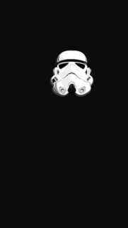 Minimalist Star Wars Stormtrooper Helmet Black Background Wallpaper