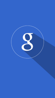 Minimalist Google Logo Blue Background – High Resolution Mobile Wallpaper