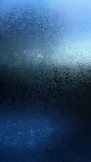 Stunning Blue Raindrops on Glass Mobile Wallpaper Background
