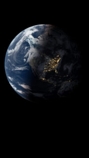 Stunning Earth From Space Wallpaper Featuring Glowing City Lights at Night