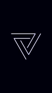 Minimalist White Neon Triangle Geometric Pattern Mobile Wallpaper