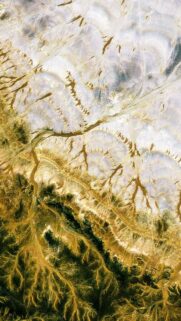 Aerial View of Earths Natural Landscapes Satellite Wallpaper