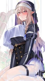 Stunning Anime Elf Nun Wallpaper for Mobile Phones in High Resolution