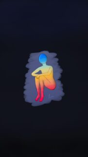Minimalist Gradient Human Figure Silhouette Artistic Mobile Wallpaper