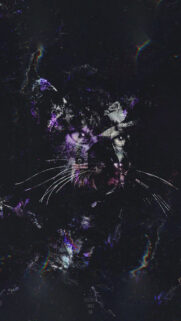 Dark Glitch Aesthetic Panther Mobile Wallpaper for Phone Backgrounds