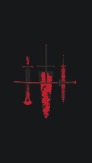 Minimalist Red and Black Sword Art Illustration High Quality Phone Wallpaper