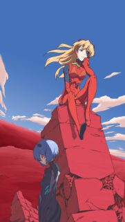 Asuka and Rei Neon Genesis Evangelion Aesthetic Mobile Wallpaper