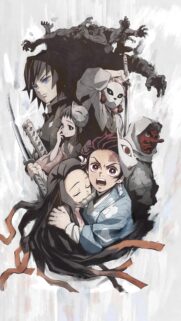 Demon Slayer Kimetsu no Yaiba Group Illustration High Resolution Wallpaper