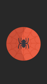 Minimalist Spider Web Icon Mobile Wallpaper for Superhero Fans