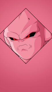Kid Buu Dragon Ball Z Minimalist Diamond Frame High Quality Mobile Wallpaper