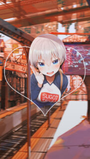 Uzaki Chan Sugoi Dekai Heart Frame Anime Wallpaper for Mobile