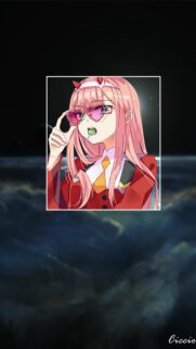 Zero Two Darling in the Franxx Aesthetic Space Wallpaper for Mobile