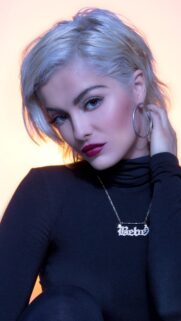 Stunning Bebe Rexha Platinum Blonde Portrait Mobile Wallpaper