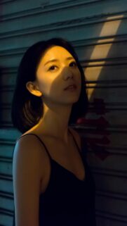 Beautiful Young Woman Portrait with Cinematic Golden Light Wallpaper
