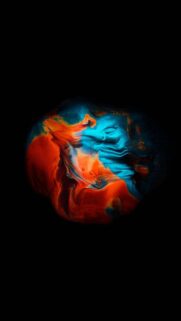 Abstract Swirling Liquid Colors Dark Minimalist Phone Wallpaper