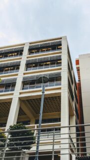 Modern Brutalist Architecture Building Facade Mobile Wallpaper