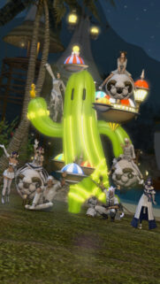 FFXIV Cactuar Celebration Group Wallpaper for Mobile and Desktop
