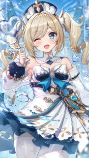 Barbara Genshin Impact Anime Girl Water Magic High Resolution Wallpaper