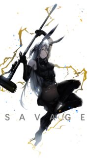 Anime Girl Bunny Warrior with Giant Hammer Wallpaper for Mobile
