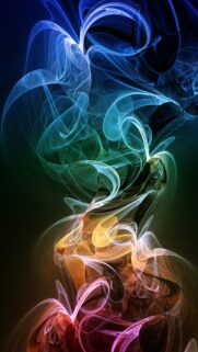 Stunning Rainbow Abstract Smoke Swirls Vertical Mobile Wallpaper