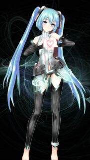 Hatsune Miku Heart Hands Anime Girl Mobile Wallpaper HD