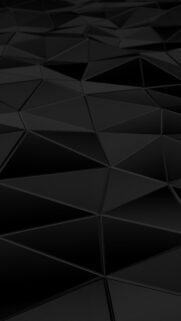 Minimalist Dark Black Geometric Polygon 3D Abstract Mobile Wallpaper