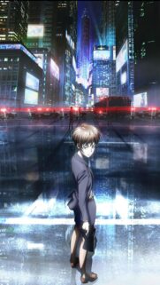 Psycho-Pass Akane Tsunemori Cyberpunk City Mobile Wallpaper