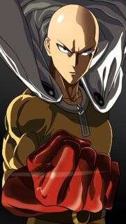 Saitama One Punch Man Serious Look Mobile Wallpaper
