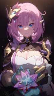 Elysia Honkai Impact 3rd Pink Haired Elf Anime Girl Wallpaper for Mobile